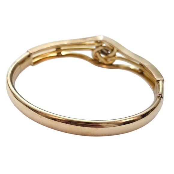 Cam And Co. Gold Filled Celtic Knot Design Hinged Bracelet, Signed - Picture 7 of 16